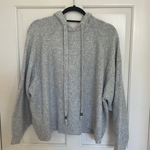 H&M gray wool hooded sweater